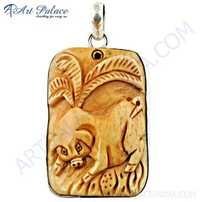 Attrective Bone Silver Pendant