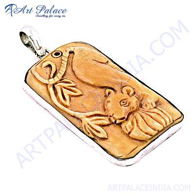 Famous Design Bone Silver Pendant