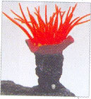 MPS Artificial Coral CA - 004 R - Resin 15cm Height, 10cm Width, Red | Realistic Look, Durable, Eco-Friendly, Easy to Clean