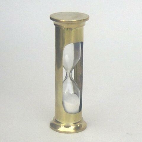 NAUTICAL BRASS HOURGLASS SAND TIMER 3.5"