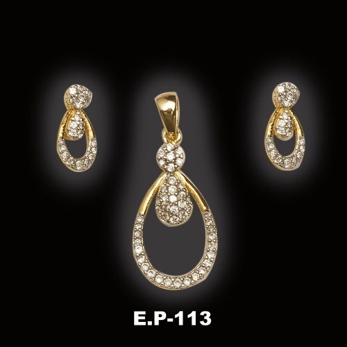 Diamond Earring Pendant Set