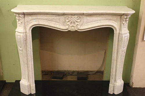 Painted Stone Fireplace