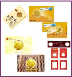 Plastic PVC Gold Sliver Coin Card