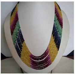 Precious Rainbow Faceted Beads