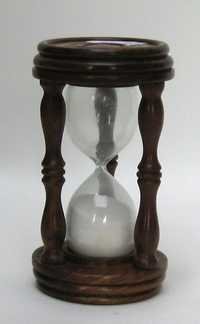 Nautical Wooden Sand Timer 7"