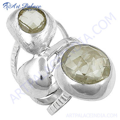 Hot Dazzling Cubic Zirconia Gemstone Silver Ring