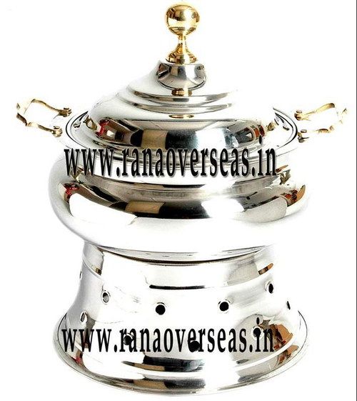 Silver Stainless Steel Round Chafing Dish