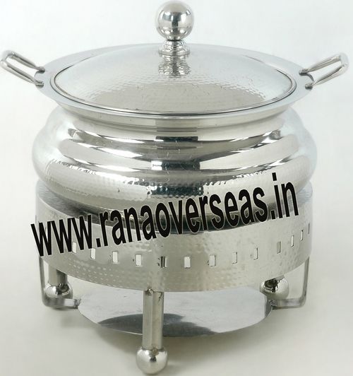 STAINLESS STEEL ROUND BASE CHAFING DISH