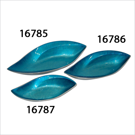 Aqua Enameled Tray