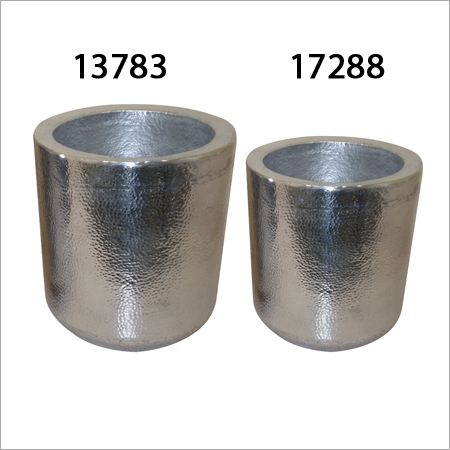 Aluminium Planters - Aluminium, Cylindrical Shape, Silver Polish | Durable, Lightweight, Stylish, Versatile, Easy to Clean, Weather-Resistant