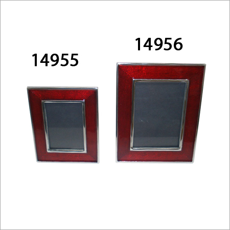 Red Enameled Picture Frames