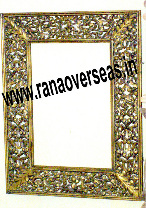 Wooden Undercut Mirror Frame In Unique Shape