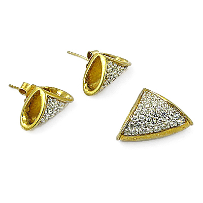 Fashionable Cubic Zirconia Earings & Pendant Set