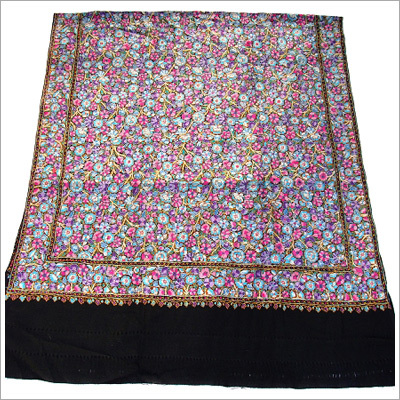 Kashmir Hand Embroidered 100% Pure Wool Shawl