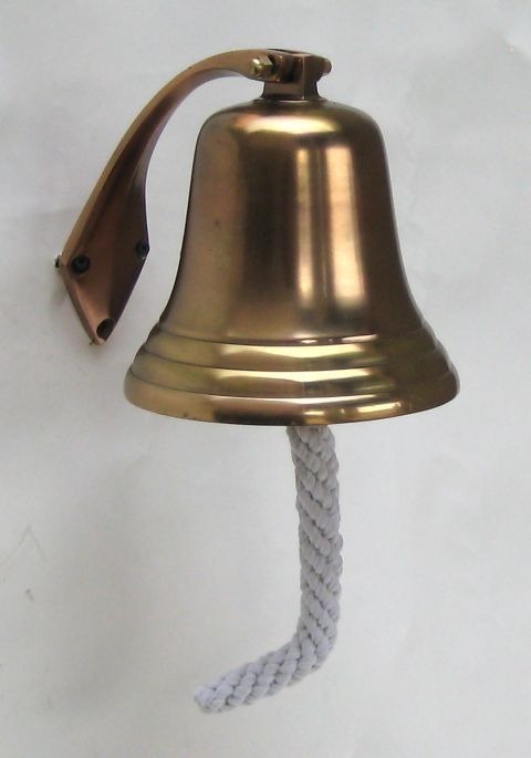 7"Nautical Ship Bell Brass Antique By Nautical Mart Inc.