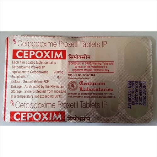 Cefpodoxime Proxetil Tablets By CENTURION REMEDIES PRIVATE LIMITED.