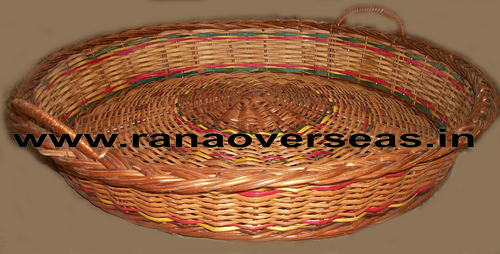 Brown Traditional Bamboo Basket
