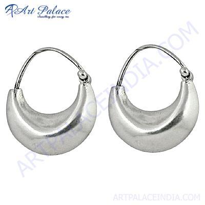 Special New Plain Silver Earrings