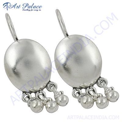 Trendy Charming Plain Silver Earrings