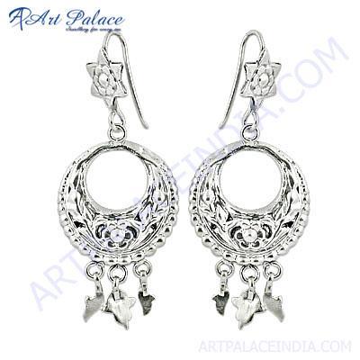 Lastest Luxury Plain Silver Earrings