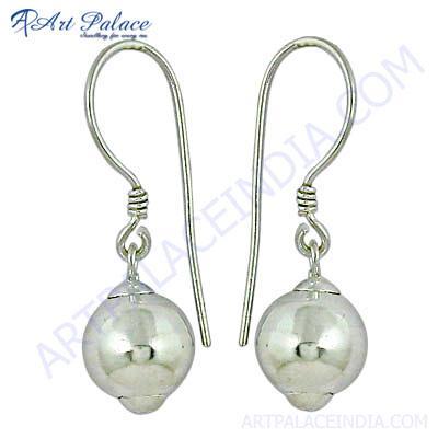 Hot Sale Fashion Plain Silver Earrings 