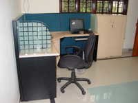 L Shape Workstation - Wood & Metal, 60" X 48" X 30", Beige | Cable Management, Adjustable Height, 1 Year Warranty