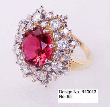 Buy quality 916 red stone ladies ring in Ahmedabad