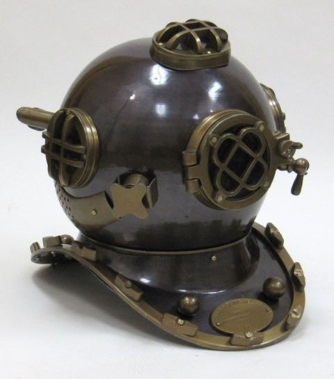 NAUTICAL ALUMINIUM DIVERS HELMET MARK FIVE 18"