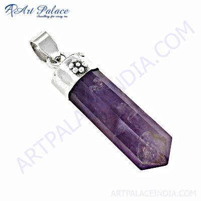 Dazzling Darling Amethyst Gemstone Silver Pendant