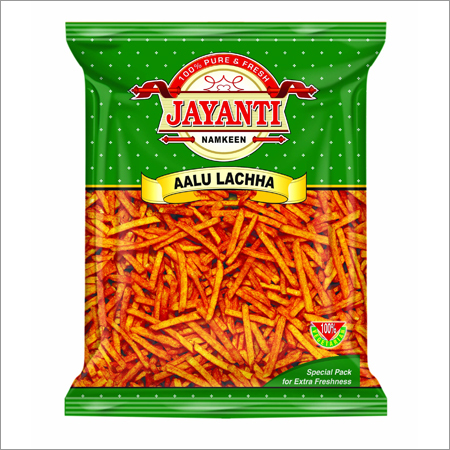 Aloo Lachha - Potato Snack, Orange Sealed Pouch | Crispy, Savory Spice, Fresh Packaging