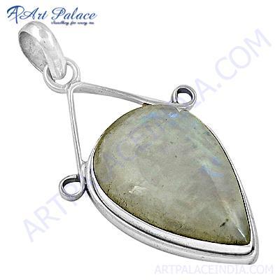 Newest Style Rainbow Moonstone Silver Pendant