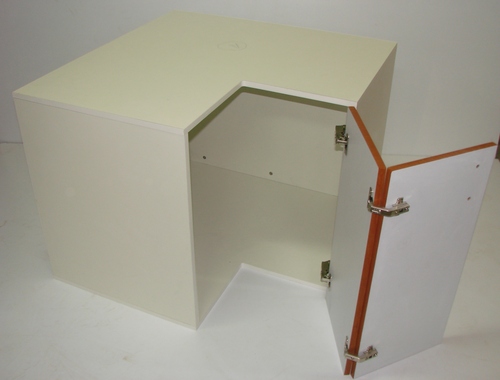 Corner Base cabinet are available half the shelves