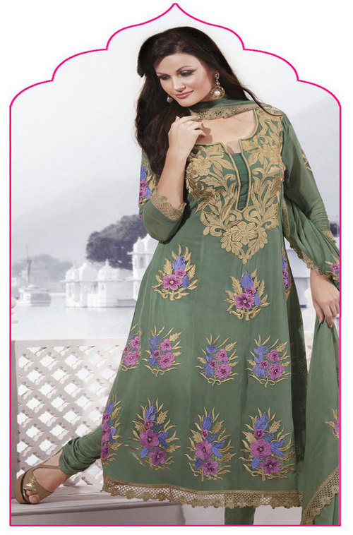 Designer Party Wear  Unstitched Suit