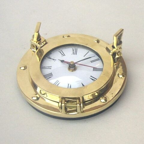 NAUTICAL BRASS PORTHOLE CLOCK 6
