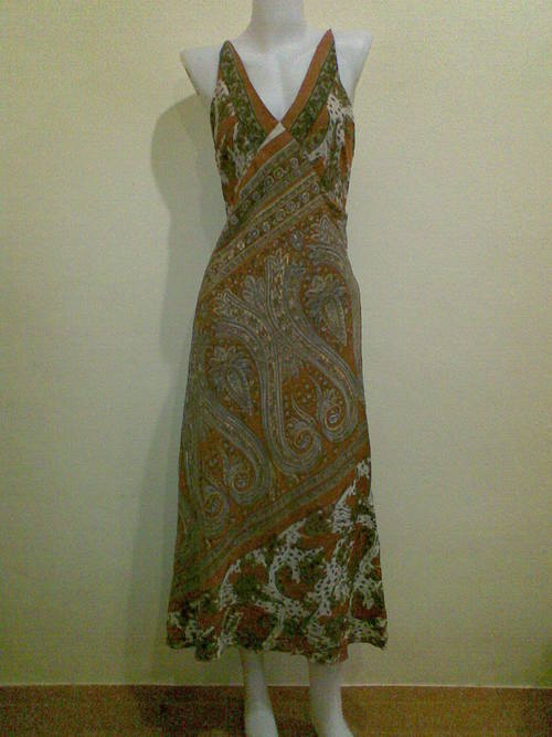 Silk Straight Maxi Dress Long