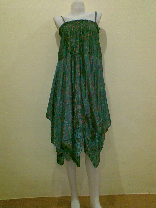 Silk Round Spaghetti Dress