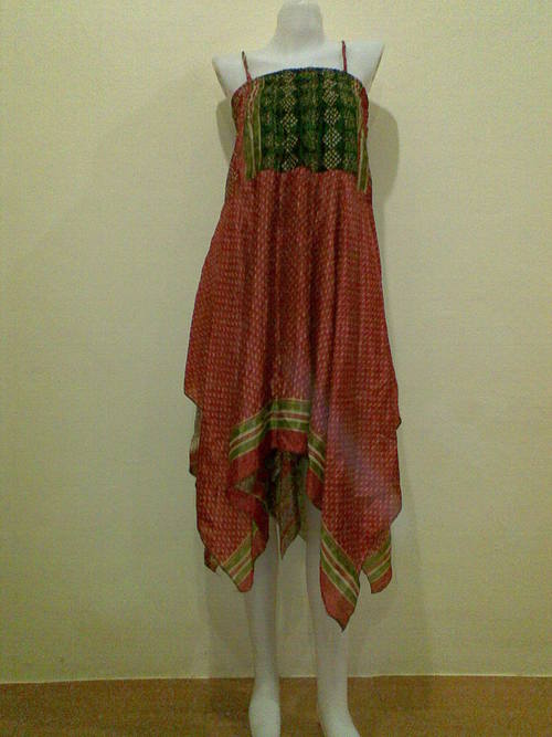 Silk Round Spaghetti Dress
