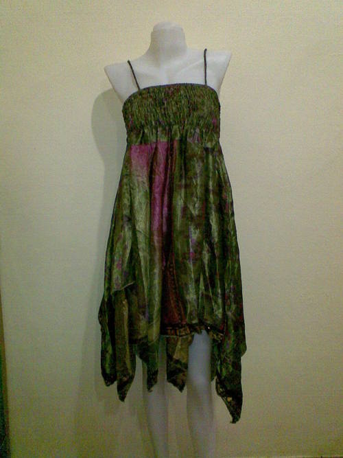 Silk Round Spaghetti Dress