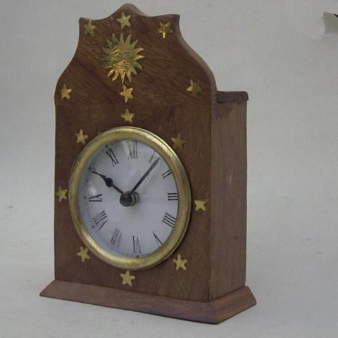 WOODEN HUT SUN CLOCK 7