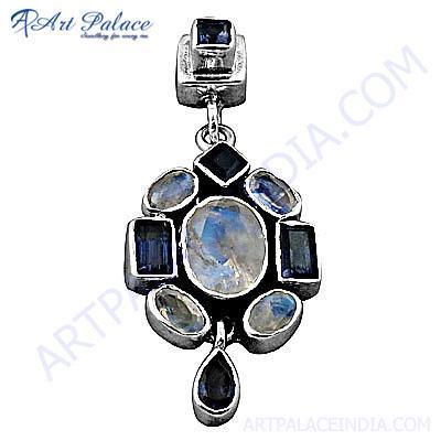 Lastest luxury Multi Stone Silver Pendant