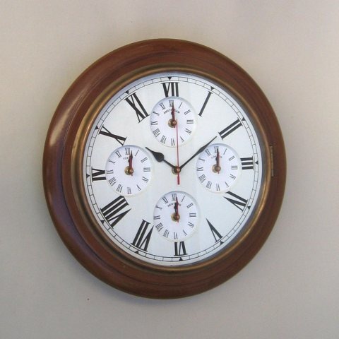 NAUTICAL MARINE CLOCK  FIVE TIME TAPER  16