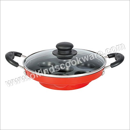 Unniyappam Pan - Metal Alloy, 4mm Thickness | Induction Bottom, Non-Stick Marble Coating, Elegant Design, Long Lasting Finish