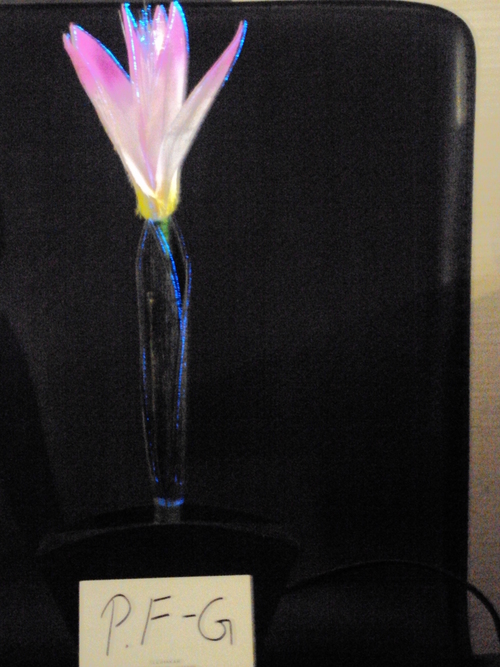 Electronic Plastic Flower - Plastic, 10x5x2 cm, Pink | LED Light, Battery Operated, Easy to Use, Long-Lasting