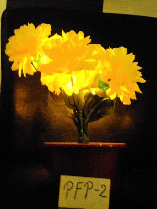 Electronic Plastic Flower - Plastic, 10x10x15 cm, Yellow, SMD 5050 LED | Energy Efficient, Long Lifespan, Durable