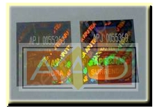 Hologram Serial Number Stickers