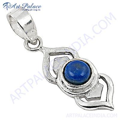 Newest Style Lapis Gemstone 925 Sterling Silver Pendant