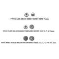 Two Part Solid Brass Snap Rivet