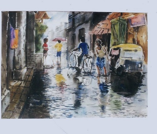 Water Colour Landscape Painting