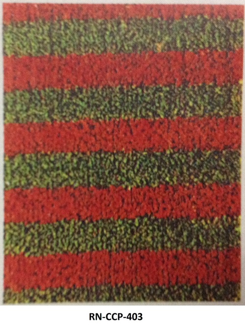 Indian Coir Carpets - Coir, Variable Dimensions, Red Striped | Durable, Lightweight, Aesthetic, Versatile