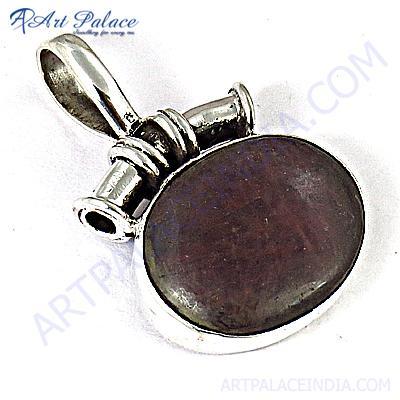 luxurious Jasper Gemstone Sterling Silver Pendant